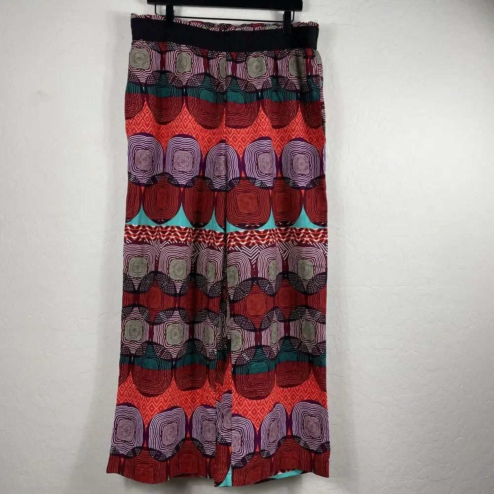 Maeve Size XL Wide Leg Pants Women High Waist Ankle Length - Picture 2 of 9